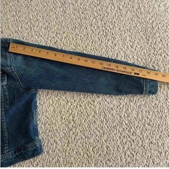 MOTHER DENIM THE BIG SHORTY DENIM JACKET IN LOVE BOMBS WOMEN'S SIZE XS - Picture 7 of 11